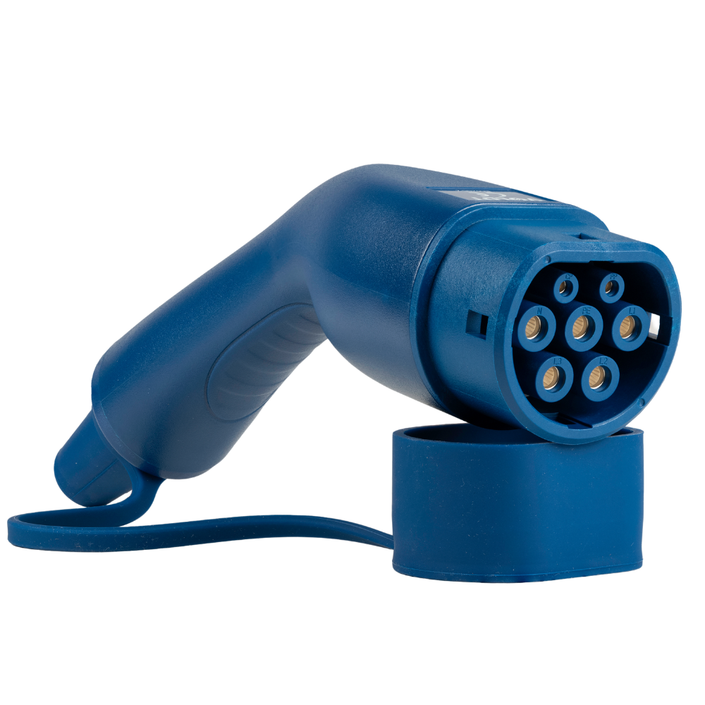 Type 2 | 1 fase | 32a | 7,4 kW | spiral ladekabel
