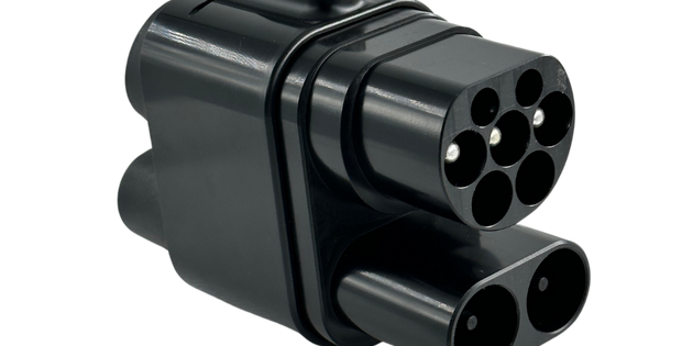 Adapter til opladning af elbiler CCS2 til CCS1