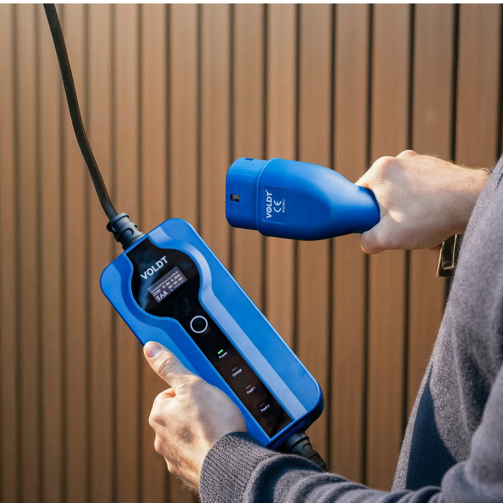 Type 2 - 32A rød CEE | 3 faser | Justerbar 8A - 32a | 22kW ladekabel