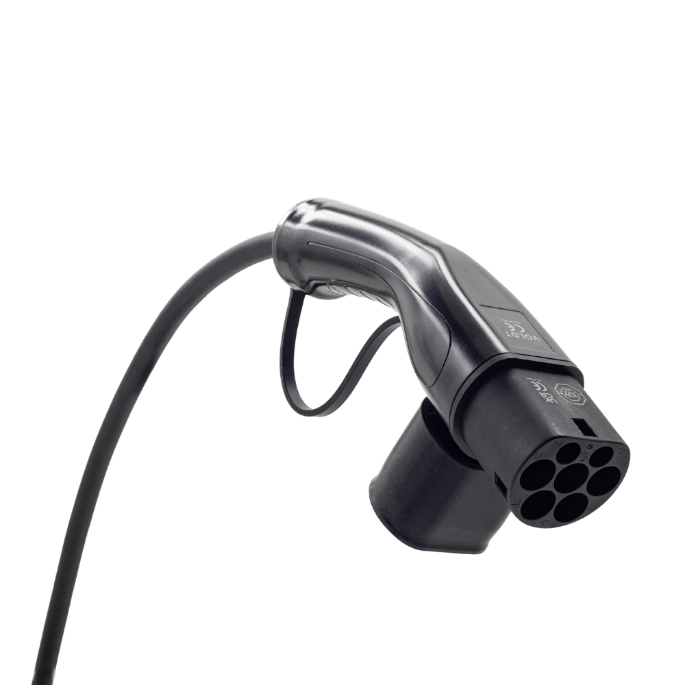 Adapterkabel type 2 (ladestationens side) til 3-polet 32A blåt kommandostik