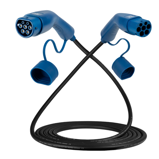 Type 2 | 1 fase | 32A | 7,4 kW ladekabel
