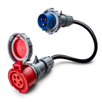 16A 5-polet til 16A 3-polet CEE adapter