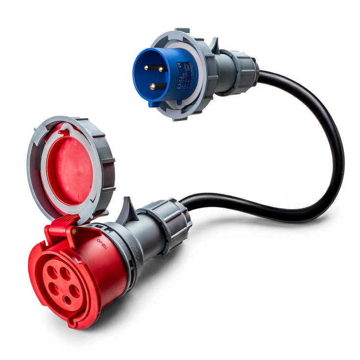 16A 5-polet til 16A 3-polet CEE adapter