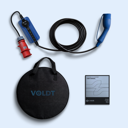 Type 2 - 32A rød CEE | 3 faser | Justerbar 8A - 32a | 22kW ladekabel