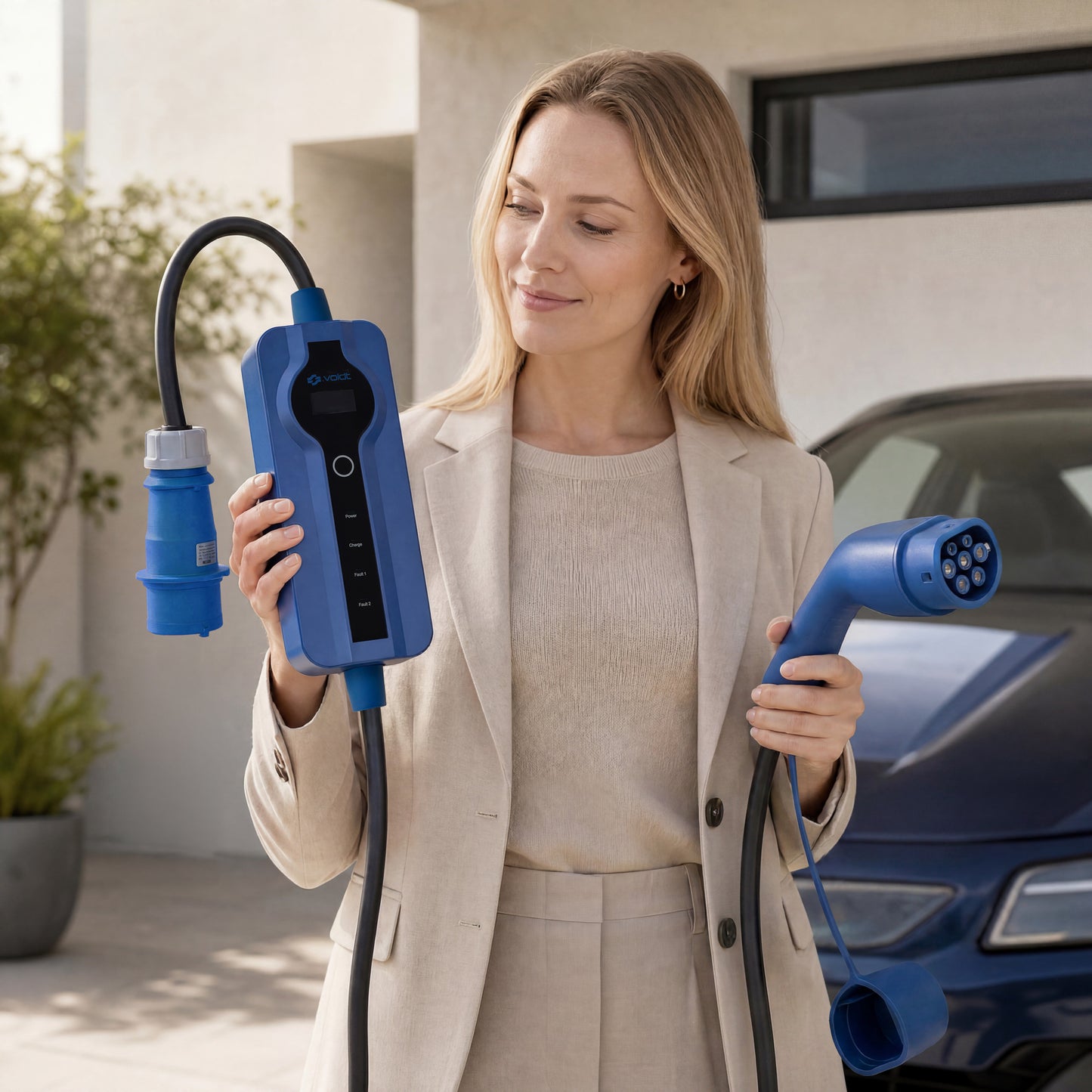 Voldt® Transportabel lader til bil CEE | 1 faset | 8A-16A | 3.7kW + APP