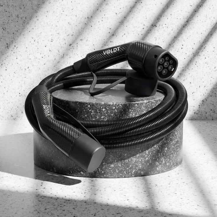 Voldt® Type 2 Carbon Fibre ladekabel 22kW