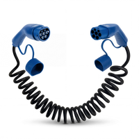 Type 2 | mode 3 | 16A | 11kW | spiral ladekabel