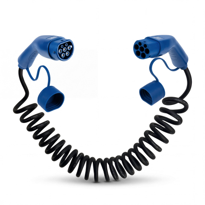 Type 2 | mode 3 | 16A | 11kW | spiral ladekabel