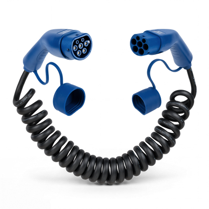 Type 2 | mode 3 | 32a | 22kW | spiral ladekabel