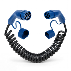 Type 2 | 1 fase | 32a | 7,4 kW | spiral ladekabel