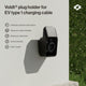Plugholder til EV Type 1-ladekabel