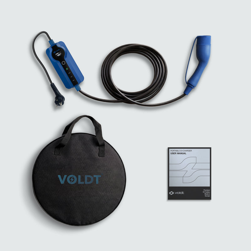 Voldt® Mormorlader | type 2  til schuko 230V | 8A - 16A | 3,7kW + APP