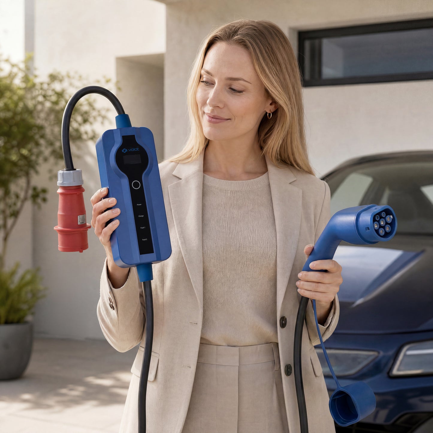 Voldt® Transportabel lader til bil CEE | 3 faset | 8A-32A | 22kW + APP