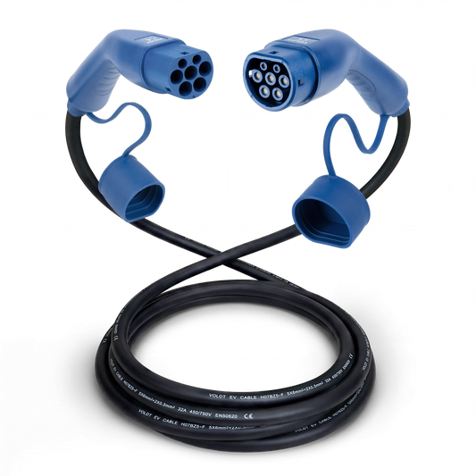 Type 2 | mode 3 | 32a | 22kW ladekabel