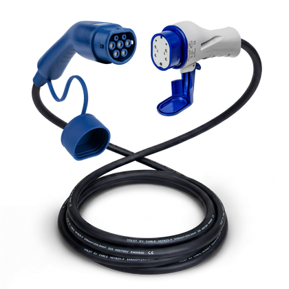Type 2 - Type 3 | mode 3 | 32a | 22kW ladekabel